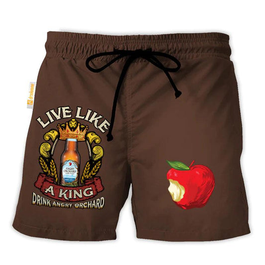 Angry Orchard Brown Basic Swim Trunks - VinoVogue.com