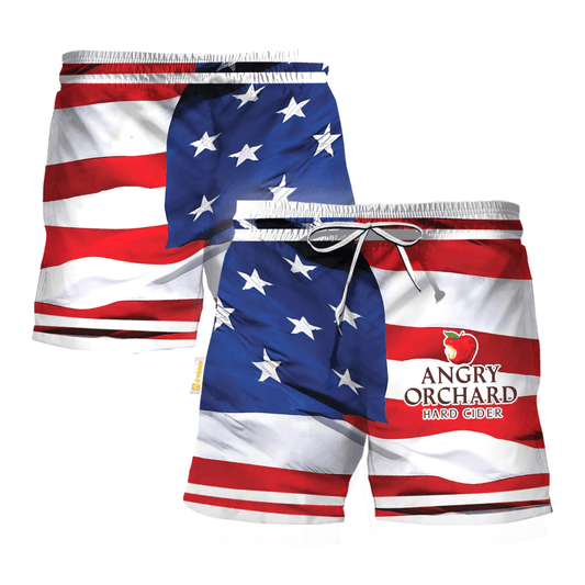 Angry Orchard Fourth Of July Swim Trunks