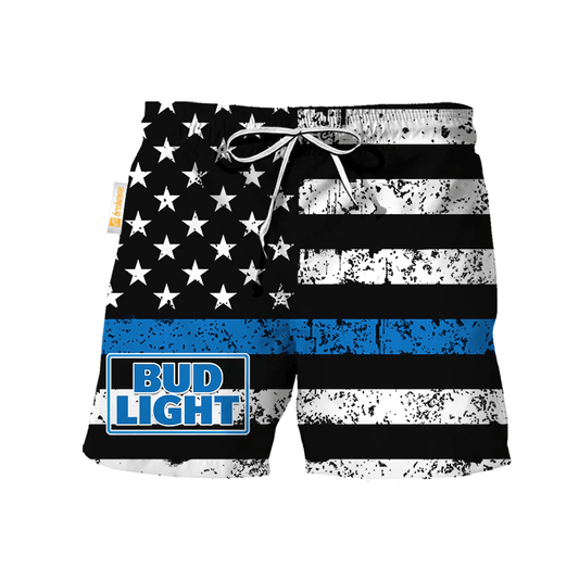 Bud Light USA Flag Swim Trunks - VinoVogue.com