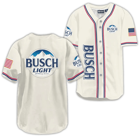 Busch Light USA Flag Baseball Jersey