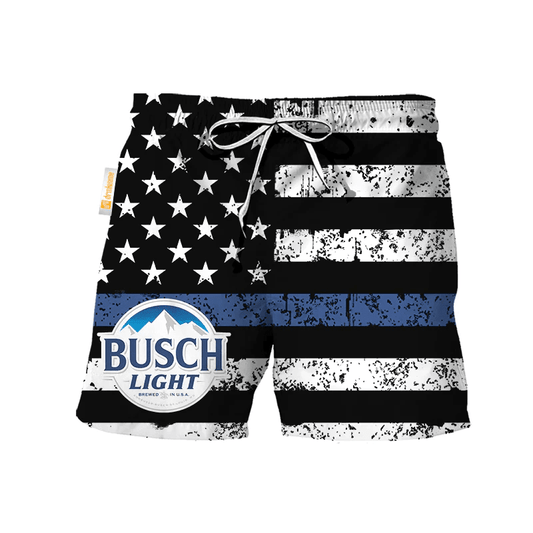 Busch Light USA Flag Swim Trunks