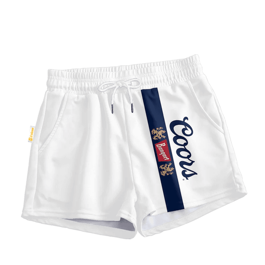 Coors Banquet White Basic Women's Casual Shorts