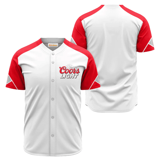 Coors Light White And Red Jersey Shirt