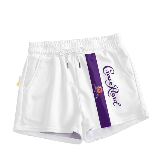 Crown Royal White Basic Women's Casual Shorts