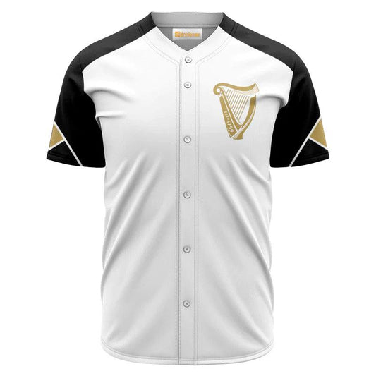 Guinness White And Black Jersey Shirt