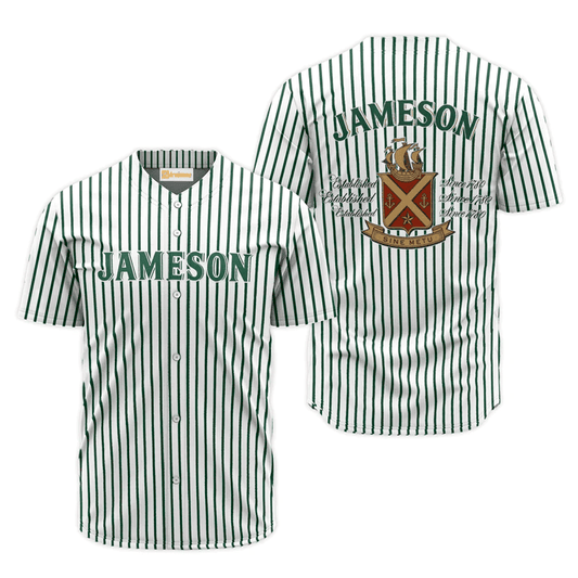Jameson Green And White Striped Jersey Shirt - VinoVogue.com