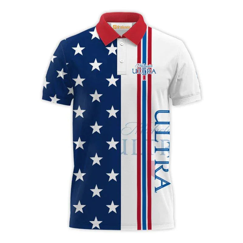 Michelob Ultra Fourth Of July Polo Shirt - VinoVogue.com