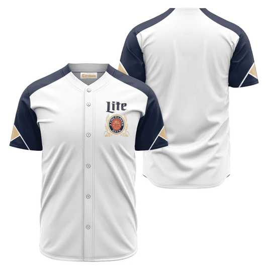 Miller Lite White And Blue Jersey Shirt