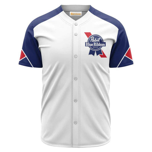 Pabst Blue Ribbon White And Blue Jersey Shirt 1