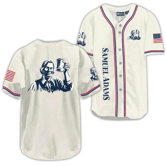 Samuel Adams USA Flag Baseball Jersey