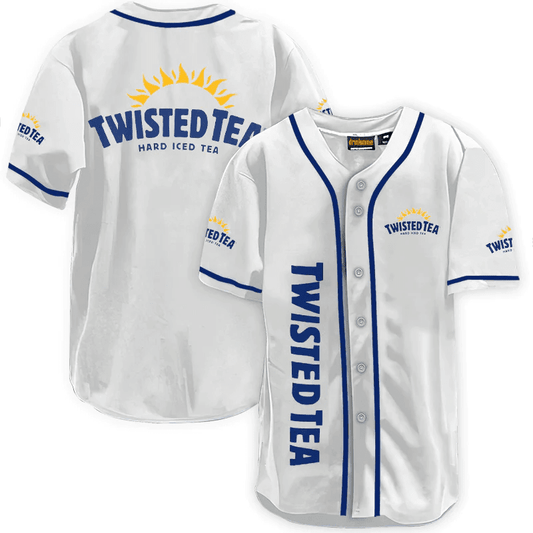 Twisted Tea White Baseball Jersey