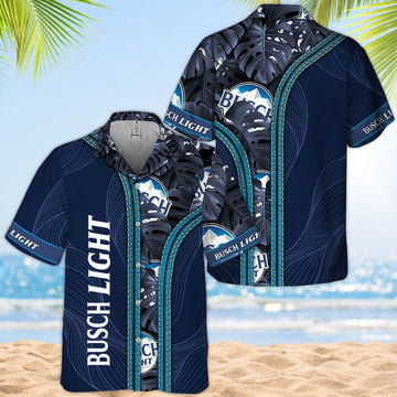 Busch Light Palm Leaves Majesty Hawaiian Shirt - VinoVogue.com