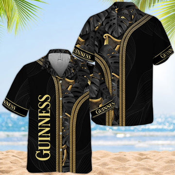 Guinness Palm Leaves Majesty Hawaiian Shirt - VinoVogue.com