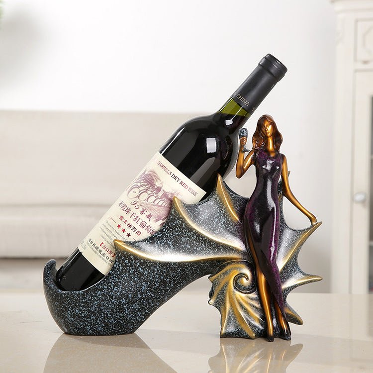 Resin crafts decoration style beauty wine rack - VinoVogue.com