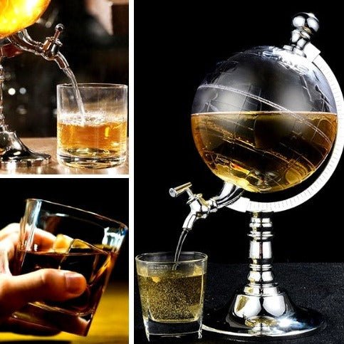 Novelty Globe Wine Decanters Drink Dispenser 1.5L Drinking Game - VinoVogue.com