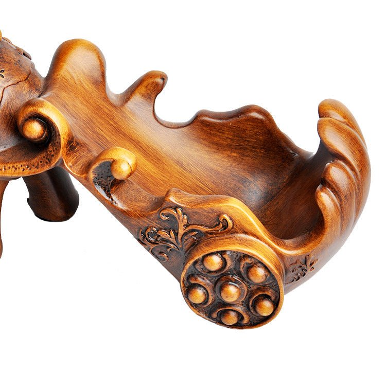 Imitation Wood Elephant Wine Rack Home Furnishings - VinoVogue.com