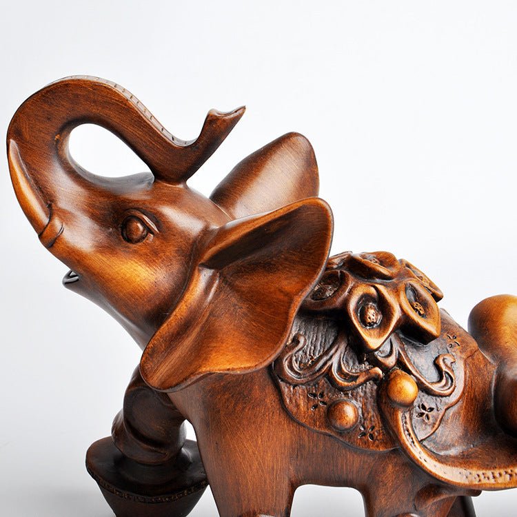 Imitation Wood Elephant Wine Rack Home Furnishings - VinoVogue.com