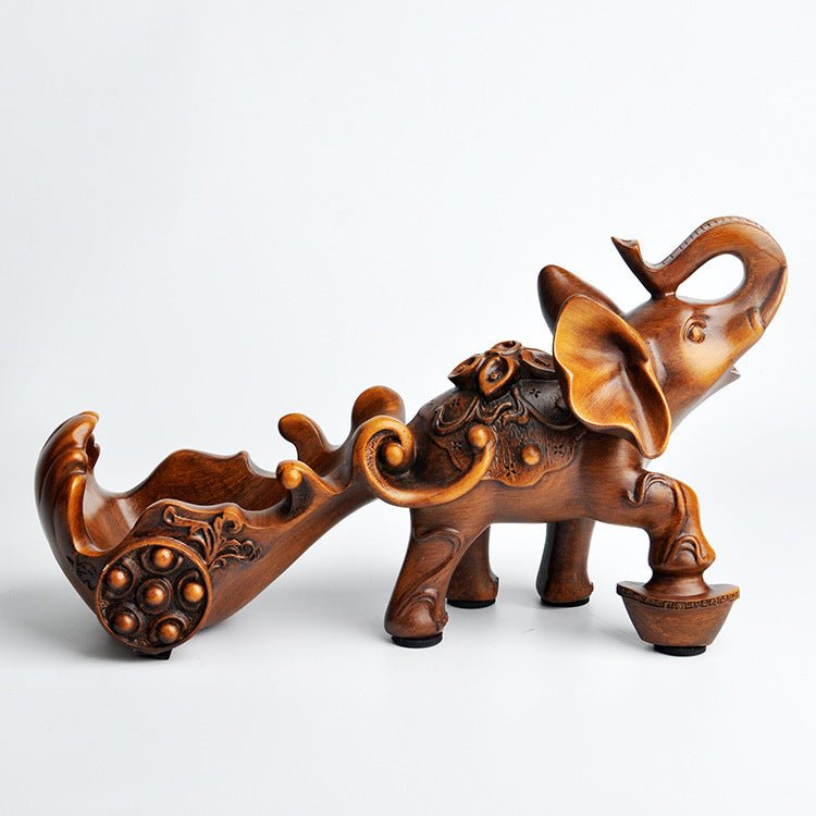 Imitation Wood Elephant Wine Rack Home Furnishings - VinoVogue.com