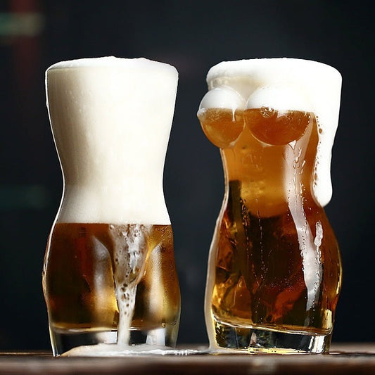 Creative Transparent Glass Beer Mug Human Body Cup Drink Cup Bar Nightclub Macho Beauty - VinoVogue.com