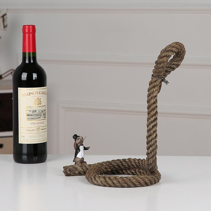 Suspended Rope Wine Rack Decoration Wine Cabinet Decoration Decoration Resin Wholesale - VinoVogue.com