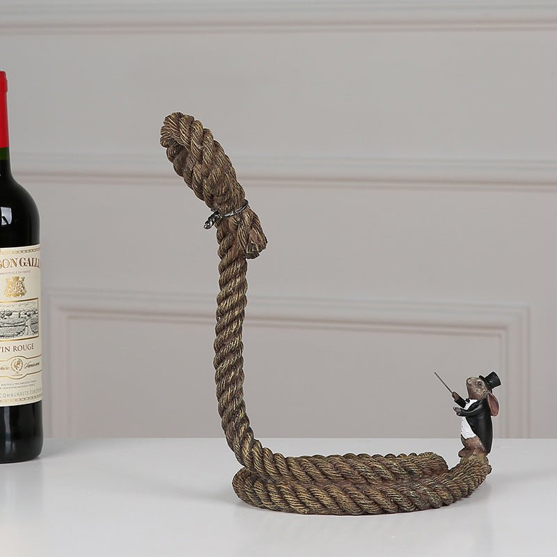 Suspended Rope Wine Rack Decoration Wine Cabinet Decoration Decoration Resin Wholesale - VinoVogue.com