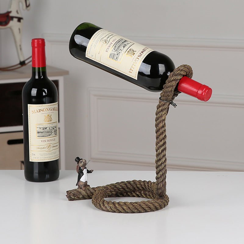 Suspended Rope Wine Rack Decoration Wine Cabinet Decoration Decoration Resin Wholesale - VinoVogue.com