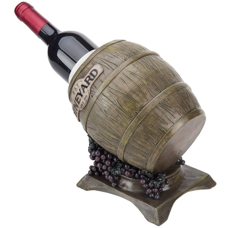 Resin Wine Barrel Cart Wine Rack Creative Home Decoration Creative - VinoVogue.com