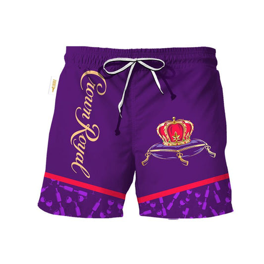 Crown Royal Bottle Pattern Swim Trunks - VinoVogue.com