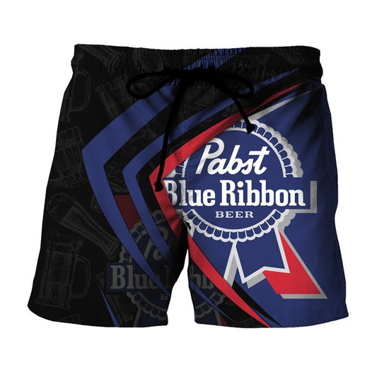 Pabst Blue Ribbon Medal Swim Trunks - VinoVogue.com