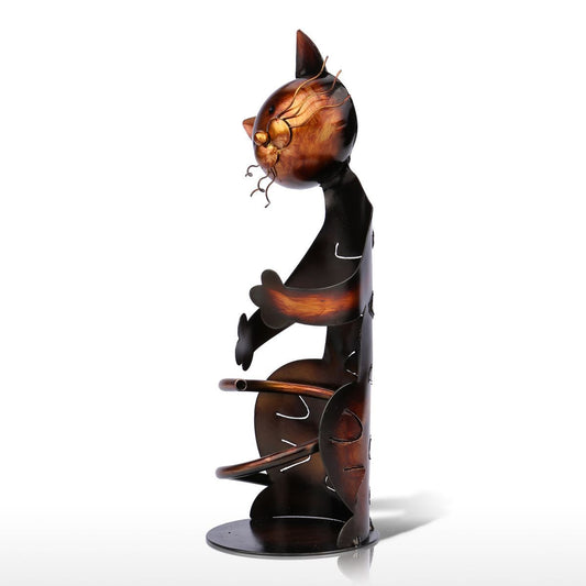 Creative cat holding wine rack - VinoVogue.com