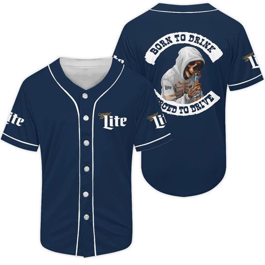 Born To Drink Miller Lite Baseball Jersey - VinoVogue.com