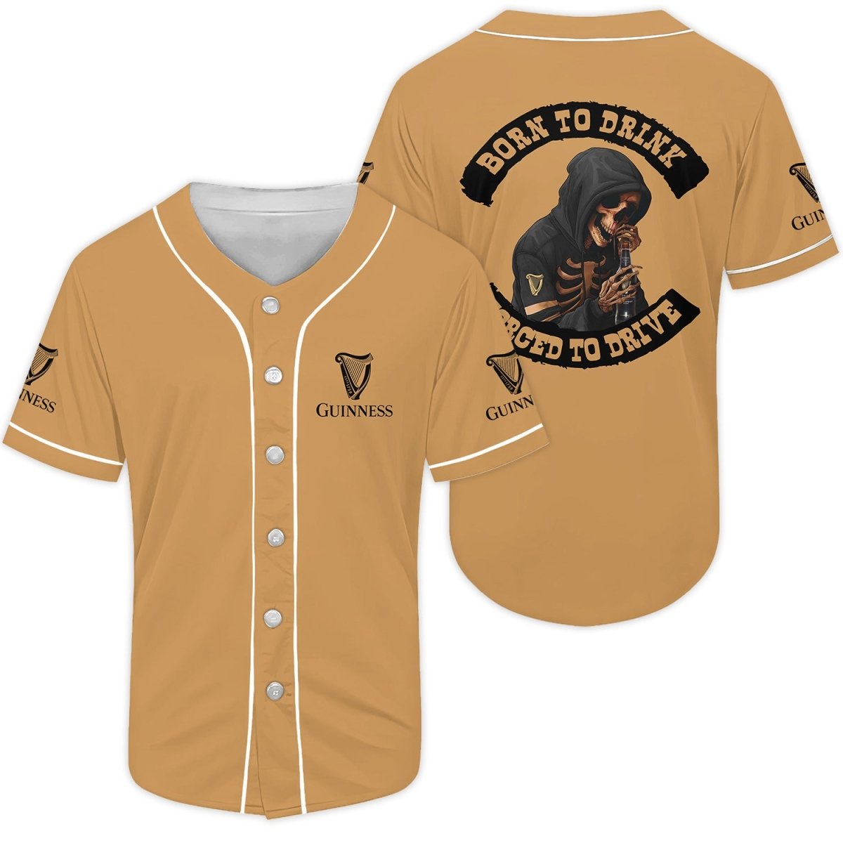 Born To Drink Guinness Baseball Jersey - VinoVogue.com