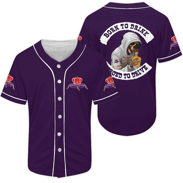 Born To Drink Crown Royal Baseball Jersey - VinoVogue.com