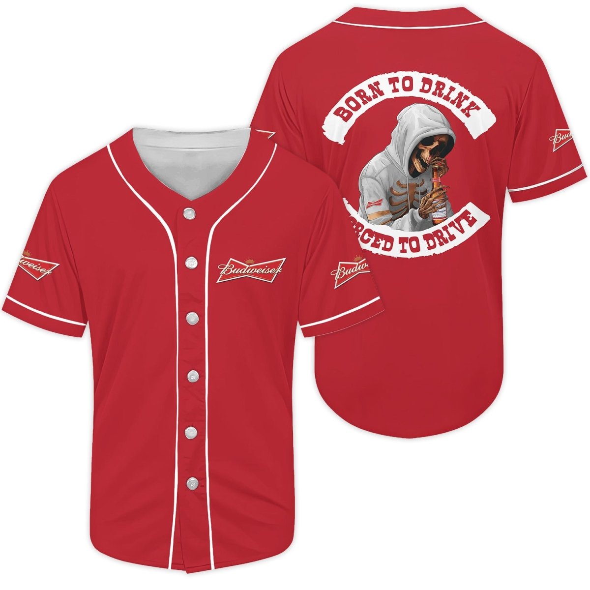 Born To Drink Budweiser Baseball Jersey - VinoVogue.com