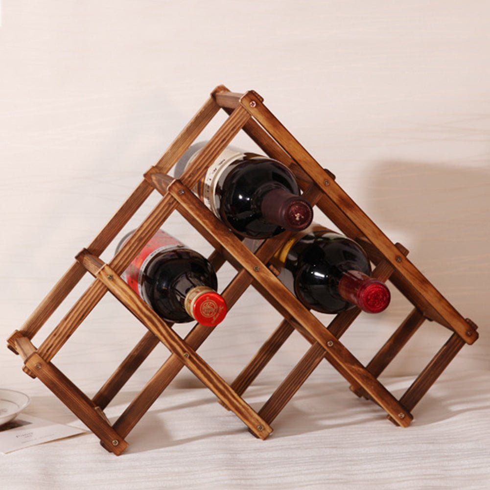 1PC Wood Wine Holder High Quality Solid Folding Racks - VinoVogue.com