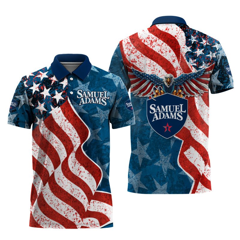 Samuel Adams American Eagle Flag Polo Shirt - VinoVogue.com