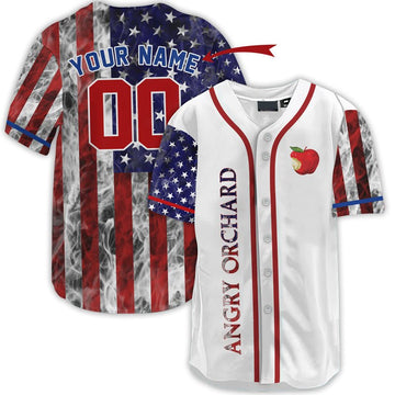 Personalized Angry Orchard Patriot Baseball Jersey - VinoVogue.com