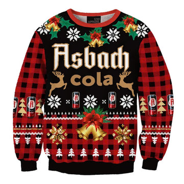 Asbach Cola Christmas Jingle Bells Ugly Sweater - VinoVogue.com