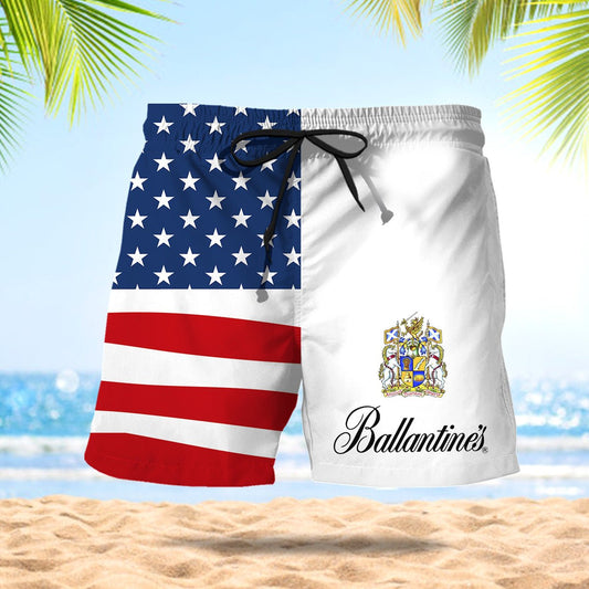 Ballatine American Flag Swim Trunks - VinoVogue.com