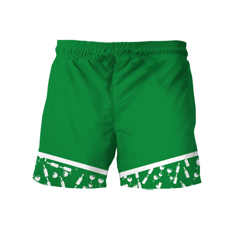 Heineken Bottle Pattern Swim Trunks - VinoVogue.com