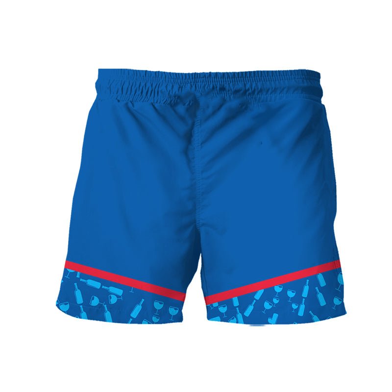 Michelob Ultra Bottle Pattern Swim Trunks - VinoVogue.com