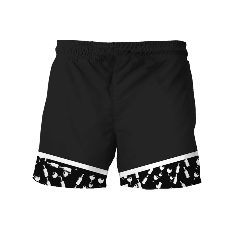 Kraken Rum Bottle Pattern Swim Trunks - VinoVogue.com