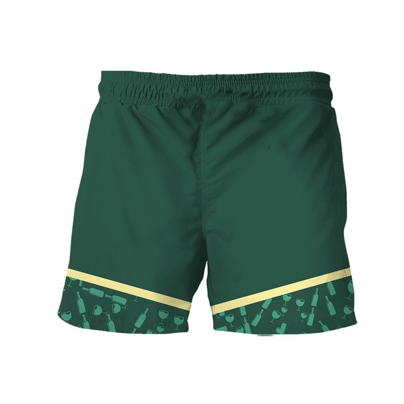 Jameson Bottle Pattern Swim Trunks - VinoVogue.com