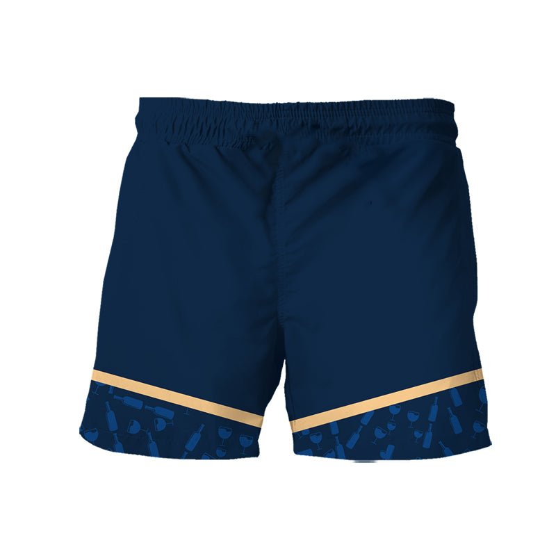 Miller Lite Bottle Pattern Swim Trunks - VinoVogue.com