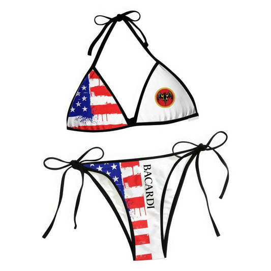 Bacardi American Flag Triangle Beach Bikini - VinoVogue.com