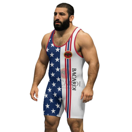 Bacardi Fourth Of July Wrestling Singlet - VinoVogue.com