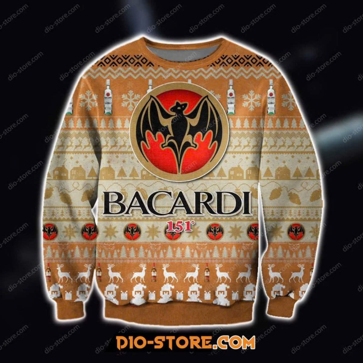 Bacardi Reindeer Christmas Ugly Sweater - VinoVogue.com