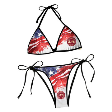 Jameson Blur American Flag Triangle Beach Bikini - VinoVogue.com