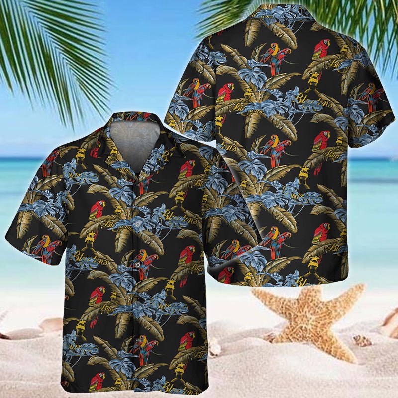 Brown Blanton's Red Parrots Hawaiian Shirt - VinoVogue.com