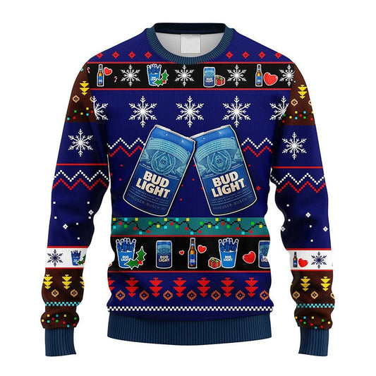 Bud Light Christmas Ugly Sweater - VinoVogue.com